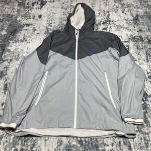 Nike Windbreaker Jacket Men's XXL Gray Lightweight Hooded Pullover